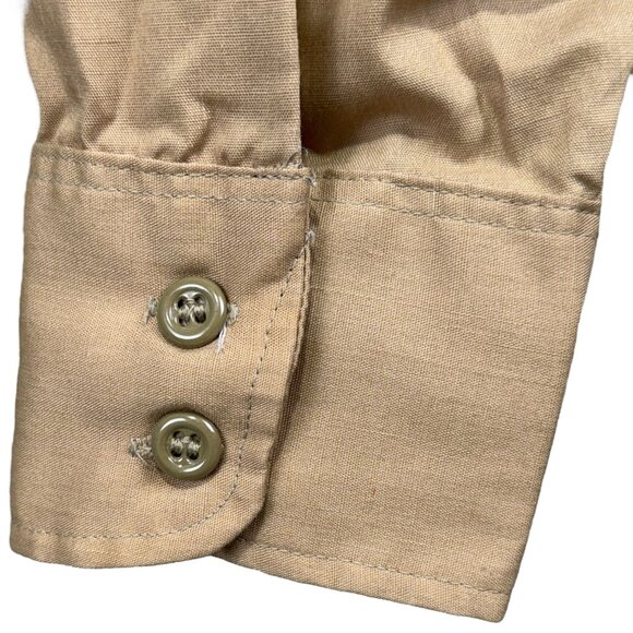 Vintage Levis Mens Tan Button-Up Long Sleeve Shirt XL 70's - Picture 9 of 10